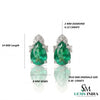 Teardrop Emerald & Diamond Stud Earrings – Elegant Fine Jewelry