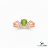 Natural Peridot Diamond Ring in 14K And 18k Gold – August Birthstone Jewelry