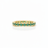 1.50 carat Round Cut Natural Emerald Gold Eternity Ring in 14K Gold Classic Fine Jewelry Gift