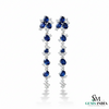 Elegant Blue Sapphire Diamond Dangle Earrings – Luxury Fine Jewelry