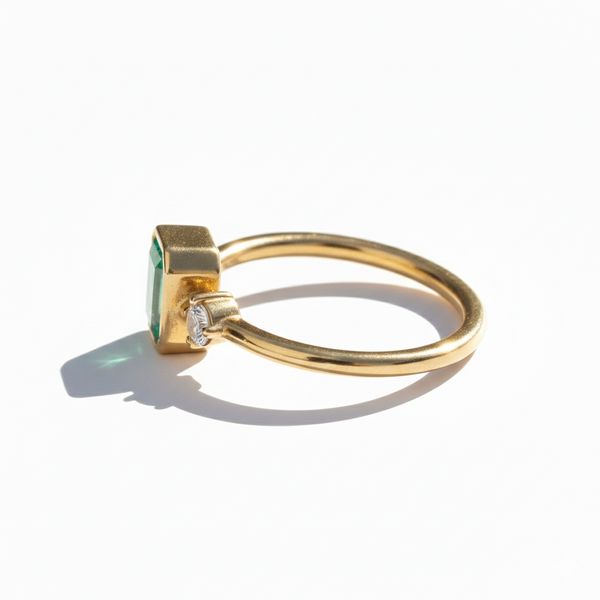 1 Carats Emerald Cut Natural May Birthstone Emerald Solitaire Ring - Women Wedding Gift Ring