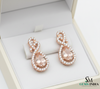 Elegant Pear Morganite Diamond Drop Earrings - Fine Jewelry Earrings