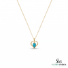 Romantic Pear Turquoise Heart Pendant - – Elegant Fine Jewelry For Women