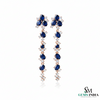 Elegant Blue Sapphire Diamond Dangle Earrings – Luxury Fine Jewelry