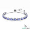Tanzanite & Diamond Tennis Bracelet - Handmade Fine Jewelry for Women