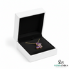 Statement Pear Amethyst and diamond Butterfly Pendant in 14k and 18k Gold Fine Jewelry