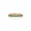 1.50 carat Round Cut Natural Emerald Gold Eternity Ring in 14K Gold Classic Fine Jewelry Gift