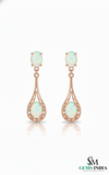 Classic Oval Opal Hanging Earrings – Vintage Inspired Opal earrings for her