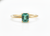 14k Solid Gold Emerald Ring: Octagon Solitaire Design - May Birthstone Ring