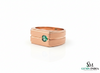 Round Natural Emerald Men's Band In 14k Gold / Men's Engagement Ring For Women And Girls / Men's Wedding Band