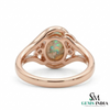 Oval Opal Ring with Diamond Accents – Vintage Opal Engagement Ring