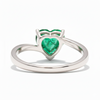 Heart Shape Natural Emerald Ring – Minimalist Solitaire Emerald Promise Ring