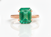 2.20 Carats Emerald Cut&nbsp;Natural Emerald Solitaire Ring For Women Anniversary Gift
