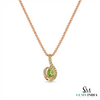 Pear Cut Peridot Pendant With Green Gemstone Accents – Special Occasion Jewelry