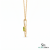 Natürlicher Smaragd-Anhänger, 14 Karat Gold-Anhänger, Smaragd-Schliff-Anhänger, minimalistische Halskette, Geburtstagsgeschenk im Mai, Anhänger für grüne Smaragd-Halskette