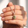 Pear Cut Peridot Pendant With Green Gemstone Accents – Special Occasion Jewelry