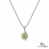 Pear Cut Peridot Pendant With Green Gemstone Accents – Special Occasion Jewelry