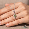 Oval Peridot Pendant With Diamond Accent – Luxury Fine Jewelry