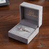 Round Aquamarine Gold Ring With Sculpted Double Band - Elegant Fine Jewelry Gift For Her
