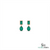 7.80 Ctw Dark Green Statement Large Zambian Emerald-Emerald Cut & Oval Cut Dangle Earrings 18K, Emerald Earrings, Oval Emerald Studs