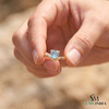 Heart Cut Aquamarine Diamond Accent Ring - Statement Jewelry For Her