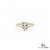 Heart Cut Aquamarine Diamond Accent Ring - Statement Jewelry For Her