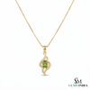 Oval Peridot Pendant With Diamond Accent – Luxury Fine Jewelry
