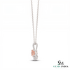 Natural Morganite Pendant with Diamond Accents - Pink Gemstone
