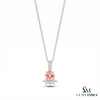Natural Morganite Pendant with Diamond Accents - Pink Gemstone