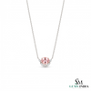 Oval Morganite Pendant with Diamond Accents – Jewelry Gift for Her