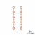Morganite and Diamond Dangle Earrings –Elegant Bridal Jewelry