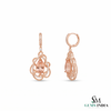 Pear Cut Morganite Drop Earrings with Diamond Accents - Gift For Her