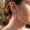 Pear Shaped Pink Gemstone Dangle Earrings - Elegant Fine Jewelry