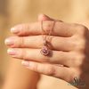 Round Morganite And Diamond Pendant - Fine Jewelry Gift For Her