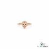 Pear Shaped Morganite Diamond Ring - Anniversary Gift For Her
