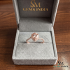Pear Shaped Morganite Diamond Ring - Anniversary Gift For Her