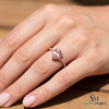 Pear Shaped Morganite Diamond Ring - Anniversary Gift For Her