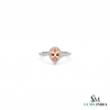 Pear Shaped Morganite Diamond Ring - Anniversary Gift For Her