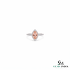 Morganite Marquise And Diamond Ring For Her - Engagement Ring