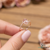 Pear Shaped Morganite Diamond Ring - Anniversary Gift For Her