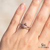 Pear Cut Morganite and Diamond Statement Ring - Gift For Her