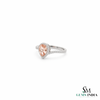 Pear Shaped Morganite Diamond Ring - Anniversary Gift For Her