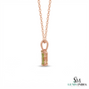 Pear Cut Peridot and Diamond Butterfly Pendant - Green Gemstone Jewelry