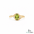 Oval Peridot Wave Ring With Diamond Accents – Elegant Fine Jewelry For Women