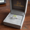 Dual Peridot Gemstone Ring With Oval & Emerald Cut Stones – Unique Fine Jewelry Gift For Her