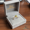 Oval Peridot Wave Ring With Diamond Accents – Elegant Fine Jewelry For Women