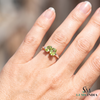 Dual Peridot Gemstone Ring With Oval & Emerald Cut Stones – Unique Fine Jewelry Gift For Her