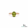Oval Peridot Solitaire Ring- Gift For Her