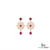 Statement Floral Natural Ruby Drop Earrings with Diamonds Party & Wedding Wear Earring