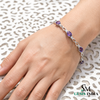Oval cut Natural Amethyst & Diamond Infinity Bracelet – Infinity Design Fine Jewelry